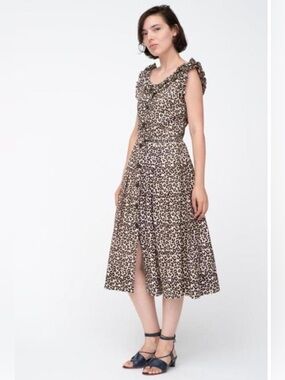 Sea New York Lottie Leopard Print Midi Dress✨